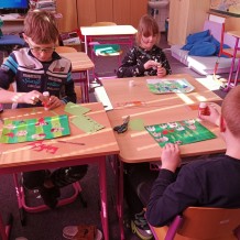 Kroužek moderní výtvarné techniky - jarní koláže