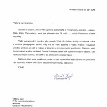 Zakladatelka a ředitelka Centra Prointepo převzala Řád Elišky Přemyslovny